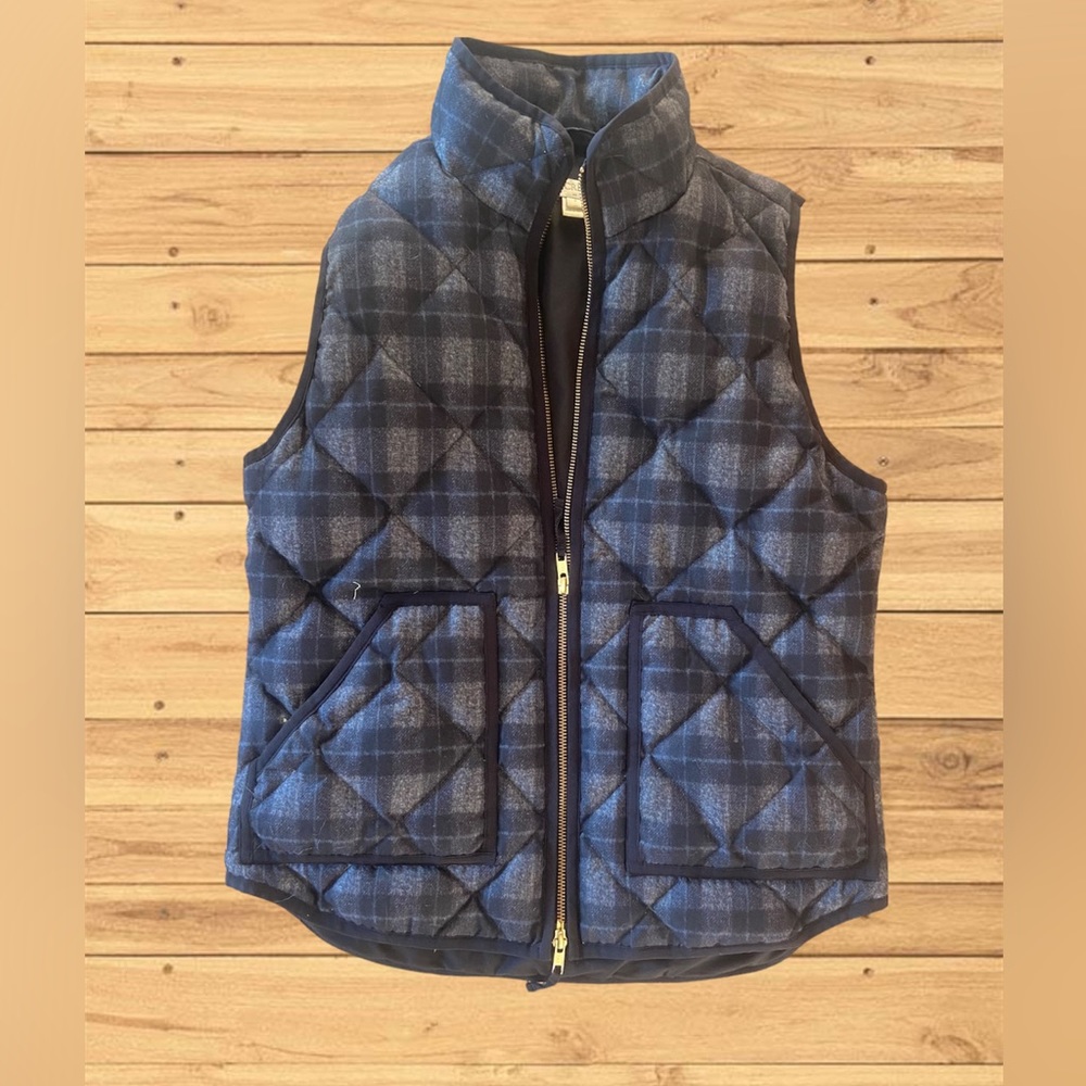 J Crew Vest Plaid Small